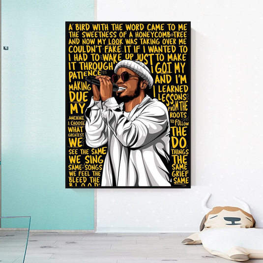 Anderson Paak Singer Rapper Canvas Wall Art-GraffitiWallArt