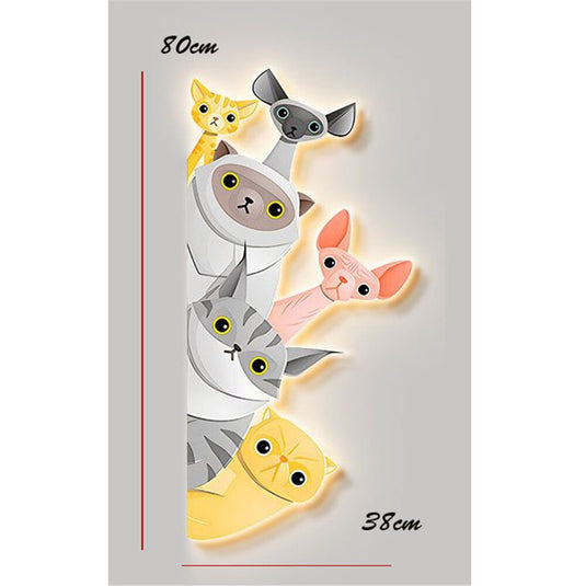 Animal Murals Led Wall Lamp With Plug Wire For Kids Room-GraffitiWallArt