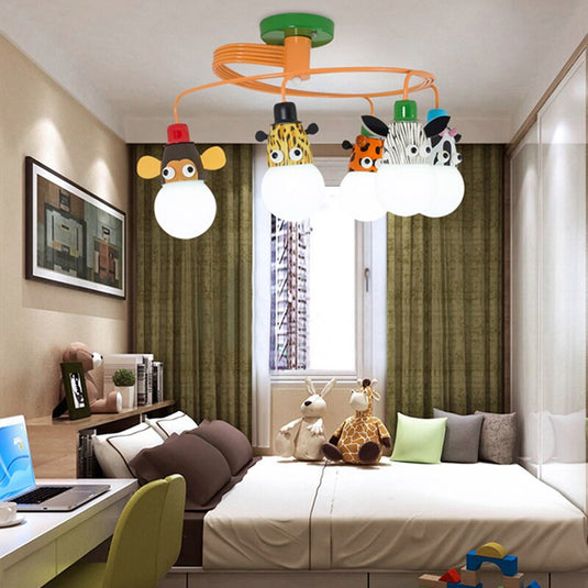 Animals LED Pendant Lamp For Kids Room-GraffitiWallArt