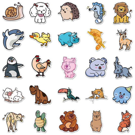 Animals Stickers Pack - Enjoy Adorable Animal Designs!-GraffitiWallArt