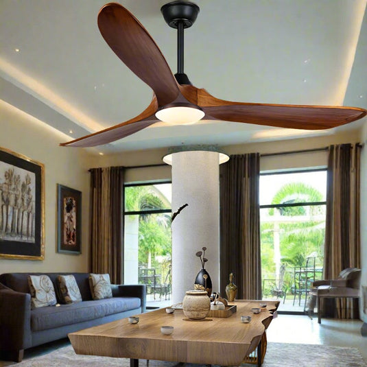 Antique Wooden Blades Large Fan Remote Controlled-GraffitiWallArt