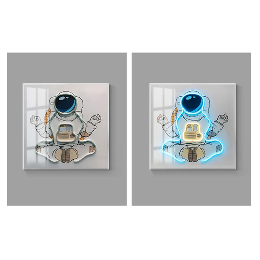 Astronaut 3D Neon Wall Art – Bold & Customizable Space-Inspired Design