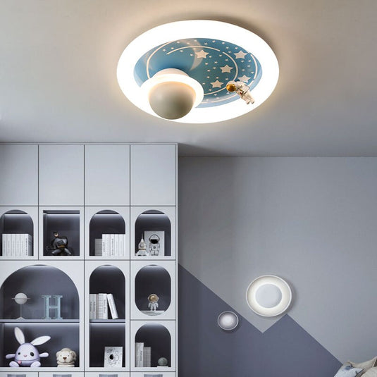 Astronaut Space Ceiling Light Kids Room-GraffitiWallArt