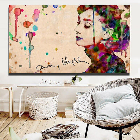 Audrey Hepburn Canvas Wall Art: Captivating Masterpieces-GraffitiWallArt