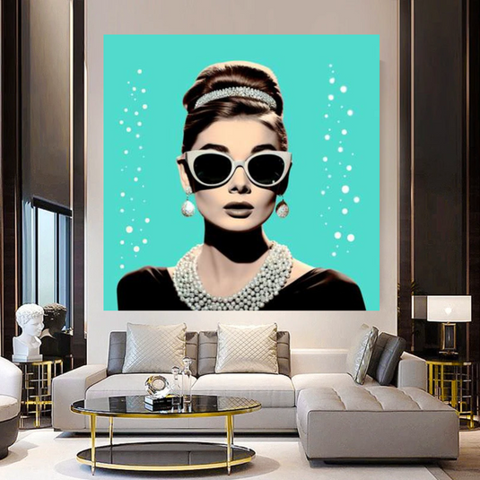 Audrey Hepburn Canvas Wall Art - Elegant Home Decor Perfect for Any Room Dcor-GraffitiWallArt