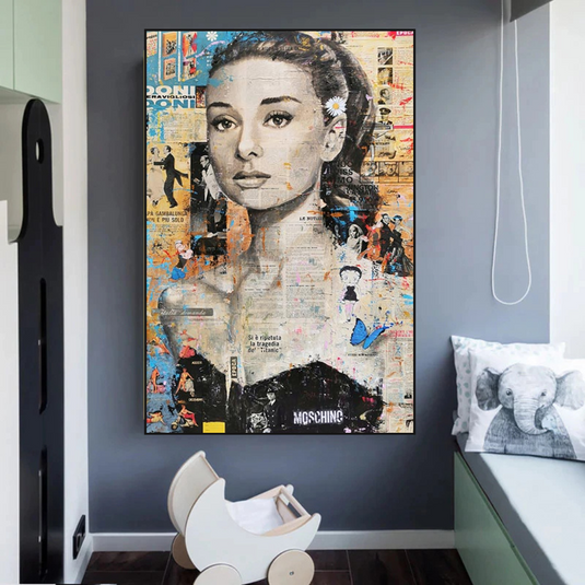 Audrey Hepburn Canvas Wall Art: Elevate Your Space-GraffitiWallArt