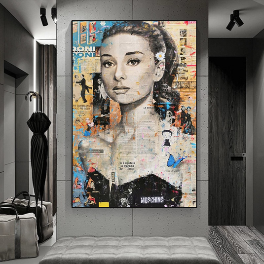 Audrey Hepburn Canvas Wall Art: Elevate Your Space-GraffitiWallArt