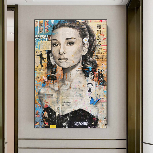 Audrey Hepburn Canvas Wall Art: Elevate Your Space-GraffitiWallArt