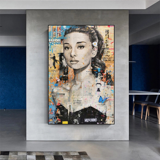 Audrey Hepburn Canvas Wall Art: Elevate Your Space-GraffitiWallArt