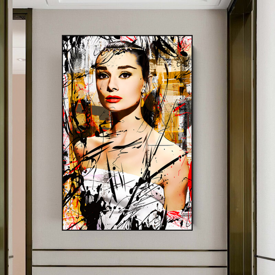 Audrey Hepburn Canvas Wall Art: Exquisite Style and Elegance-GraffitiWallArt