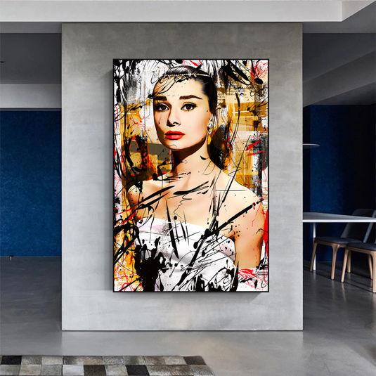 Audrey Hepburn Canvas Wall Art: Exquisite Style and Elegance-GraffitiWallArt