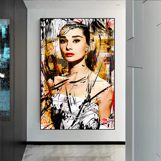 Audrey Hepburn Canvas Wall Art: Exquisite Style and Elegance-GraffitiWallArt