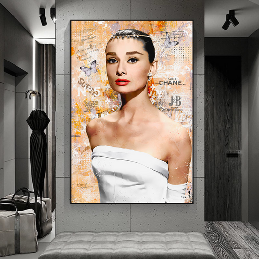 Audrey Hepburn Canvas Wall Art - Exquisite & Timeless-GraffitiWallArt