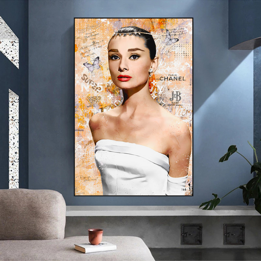 Audrey Hepburn Canvas Wall Art - Exquisite & Timeless-GraffitiWallArt