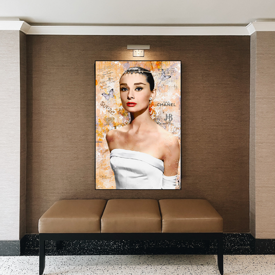 Audrey Hepburn Canvas Wall Art - Exquisite & Timeless-GraffitiWallArt