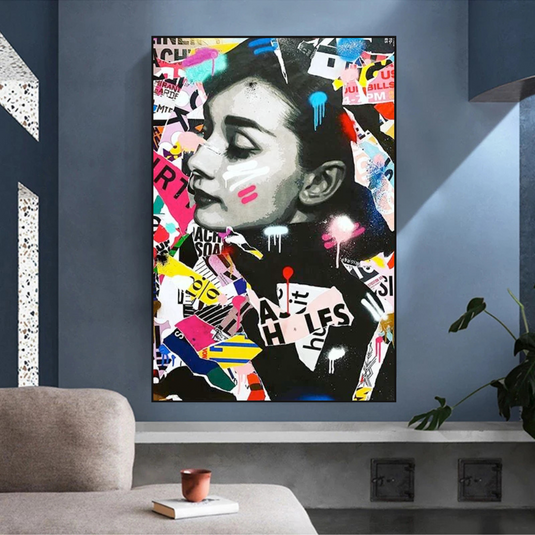 Audrey Hepburn Canvas Wall Art: Timeless Elegance-GraffitiWallArt