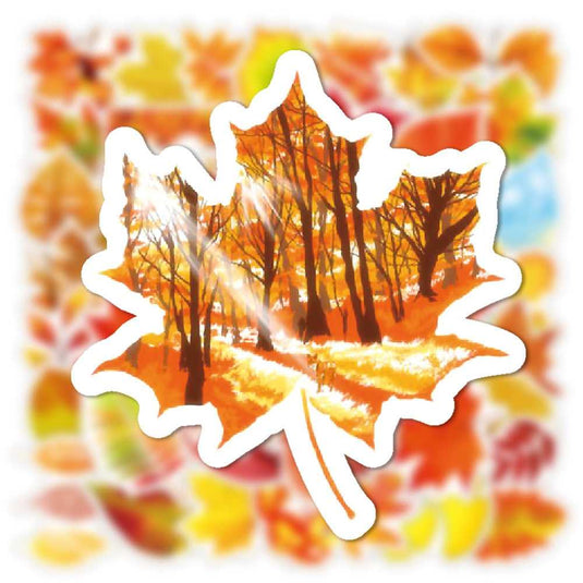 Autumn Maple Leaf Graffiti Stickers-GraffitiWallArt