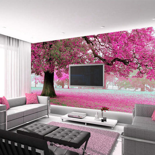 Autumn Tree Wallpaper: Enhance Your Space-GraffitiWallArt