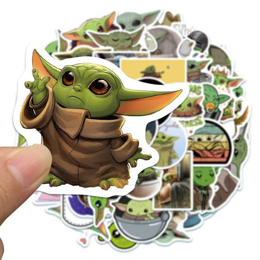 Baby Yoda Stickers: Get Your Disney Star Wars Collectibles-GraffitiWallArt