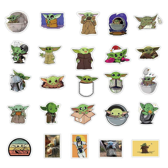 Baby Yoda Stickers: Get Your Disney Star Wars Collectibles-GraffitiWallArt