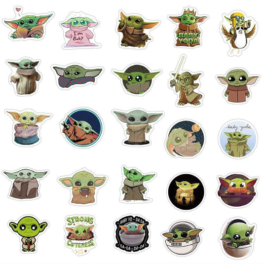 Baby Yoda Stickers: Get Your Disney Star Wars Collectibles-GraffitiWallArt