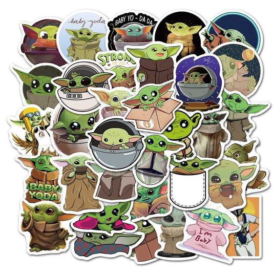 Baby Yoda Stickers: Get Your Disney Star Wars Collectibles-GraffitiWallArt