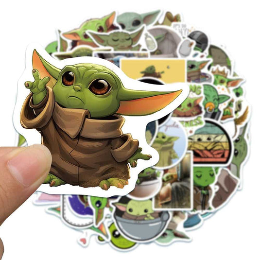 Baby Yoda Stickers Pack: Unique Designs for Fans-GraffitiWallArt