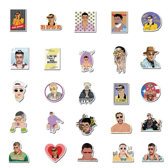 Bad Bunny Travel Stickers Pack - Famous Bundle Waterproof-GraffitiWallArt