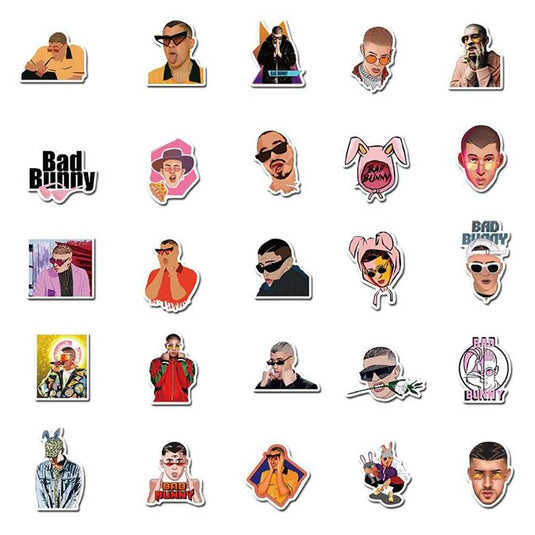 Bad Bunny Travel Stickers Pack - Famous Bundle Waterproof-GraffitiWallArt