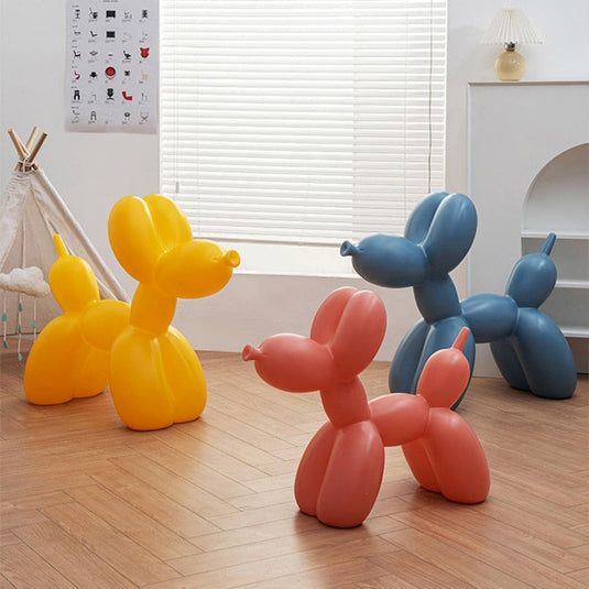 Balloon Dog Statue: Vibrant Ornament for Festive Decor-GraffitiWallArt