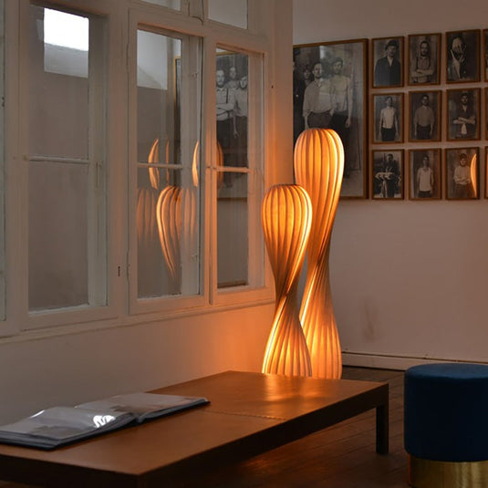 Bamboo Floor Lamp - Illuminate Your Space-GraffitiWallArt