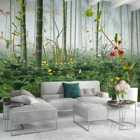 Bamboo Trees Wallpaper Mural - Stunning Nature Decor-GraffitiWallArt