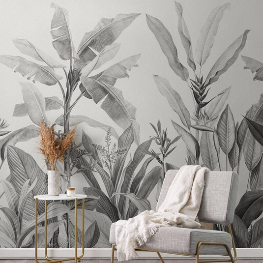 Banana Leaf Wallpaper: Transform Your Space-GraffitiWallArt