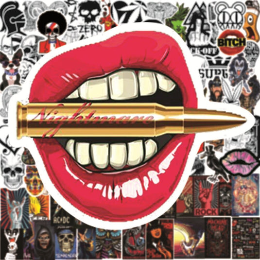 Band Sticker Pack 100 Waterproof Famous Stickers-GraffitiWallArt