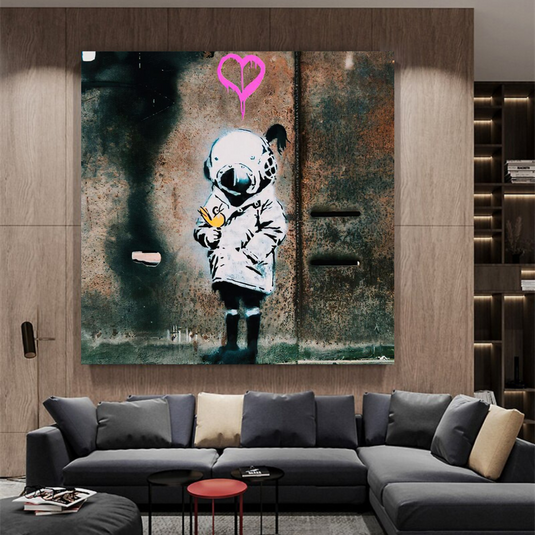 Banksy Follow your Dreams Canvas Wall Art-GraffitiWallArt