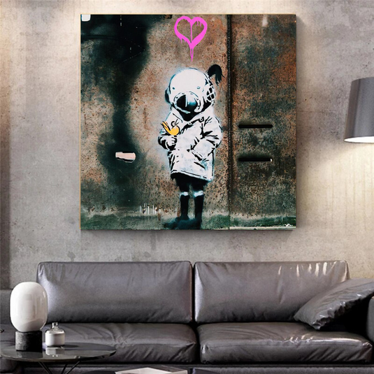 Banksy Follow your Dreams Canvas Wall Art-GraffitiWallArt