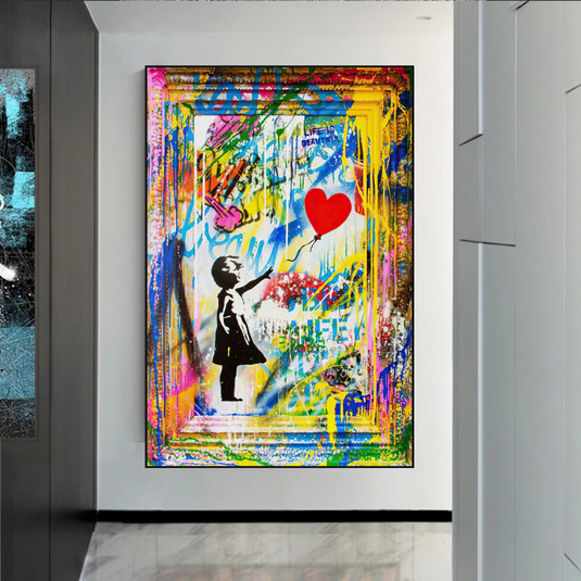 Banksy "Life is Beautiful" Wall Art - Add a Touch of Street Art-GraffitiWallArt