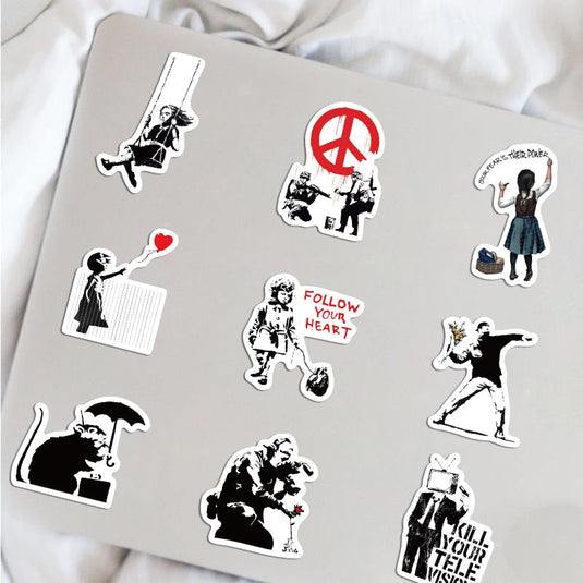 Banksy Stickers Pack: Authentic, Creative Art Collection-GraffitiWallArt