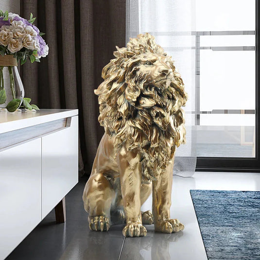 Big Lion Statue Art Big Sculpture-GraffitiWallArt