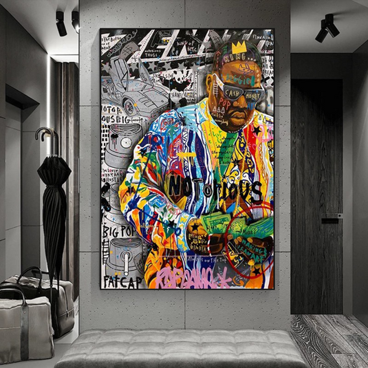 Biggie Smalls Famous Singer Canvas Wall Art For Living Room Home Decor-GraffitiWallArt