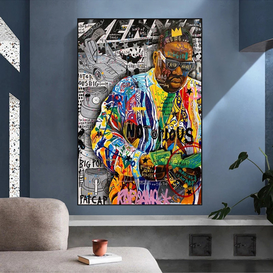 Biggie Smalls Famous Singer Canvas Wall Art For Living Room Home Decor-GraffitiWallArt