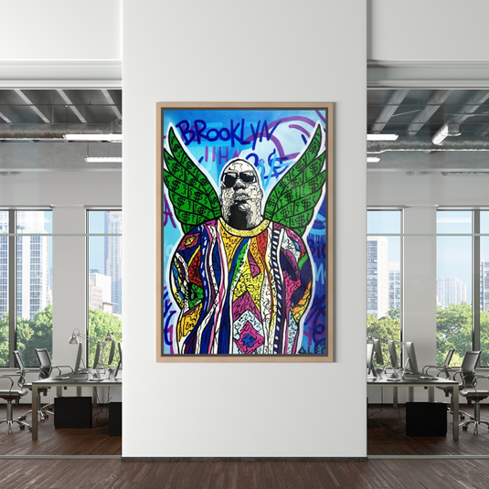 Biggie Smalls Singer by Alec Canvas Wall Art-GraffitiWallArt