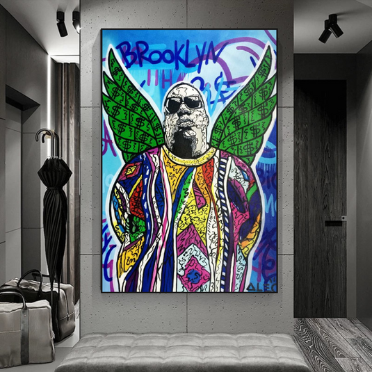 Biggie Smalls Singer by Alec Canvas Wall Art-GraffitiWallArt