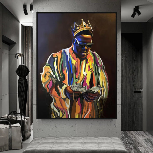 Biggie Smalls Singer Rapper Canvas Wall Art-GraffitiWallArt