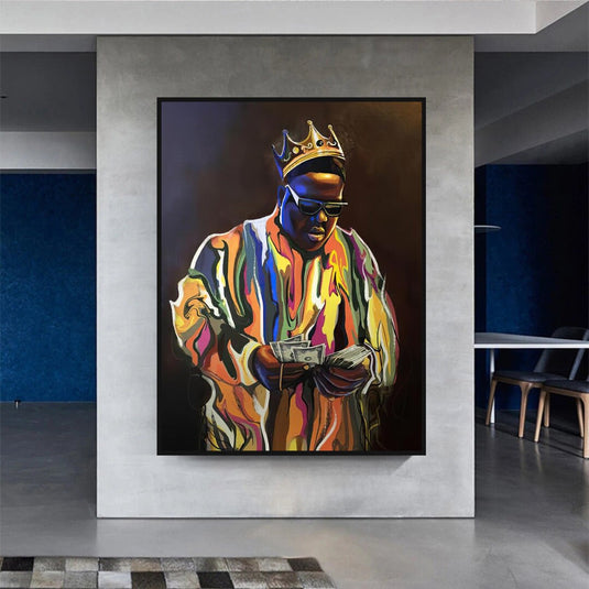 Biggie Smalls Singer Rapper Canvas Wall Art-GraffitiWallArt