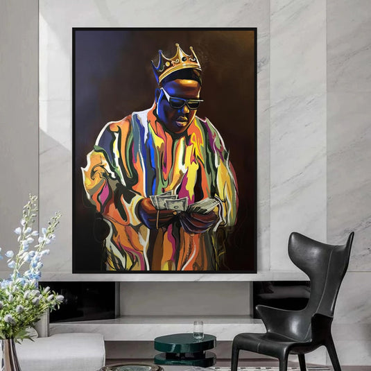 Biggie Smalls Singer Rapper Canvas Wall Art-GraffitiWallArt