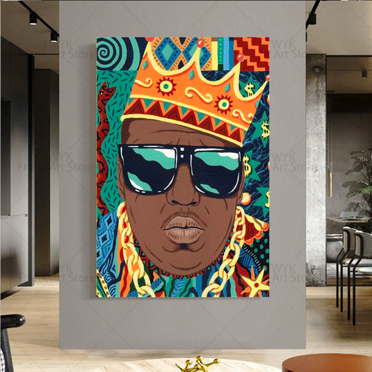 Biggie Smalls The Notorious B.I.G. Singer Canvas Wall Art-GraffitiWallArt