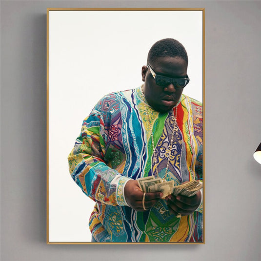 Biggie Smalls The Notorious B.I.G. Singer Canvas Wall Art-GraffitiWallArt