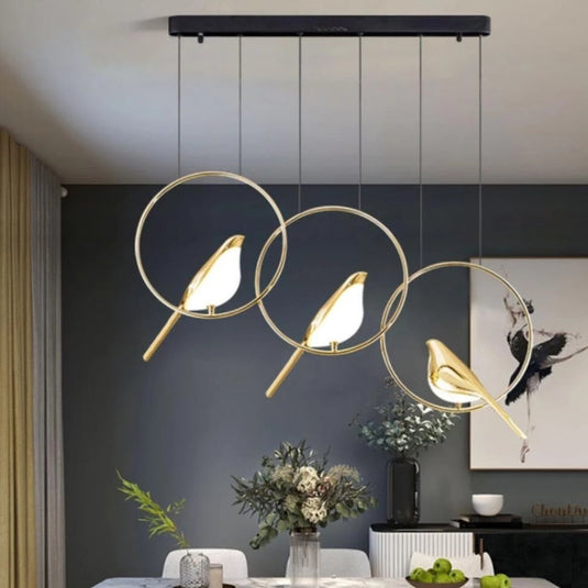 Bird Shaped Acrylic Chandelier: Elegant Lighting Solution-GraffitiWallArt