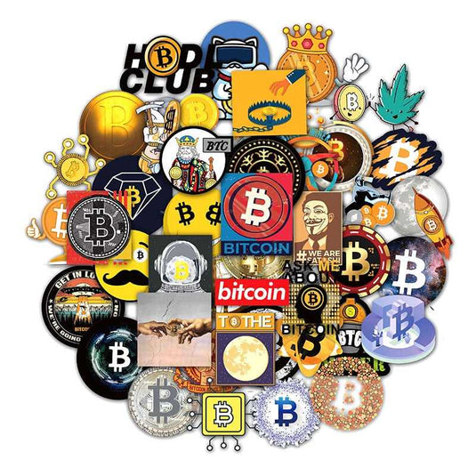 Bitcoin and Dogecoin Stickers Pack - Famous and Waterproof Bundle-GraffitiWallArt